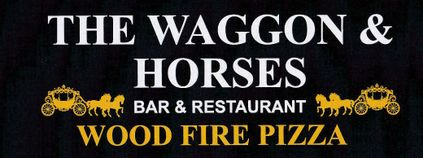 Wagon and Horses smoke and fire Logo